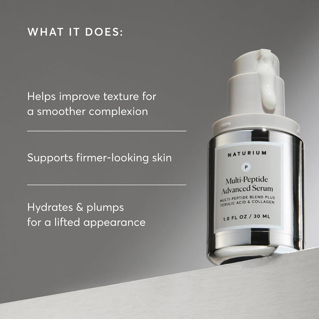 Naturium Multi-Peptide Advanced Serum, Ferulic Acid & Collagen, 1 fl oz